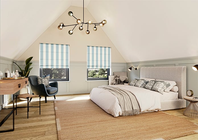 Laura Ashley Lille Stripe, Seaspray - Roman Blind - Image 6